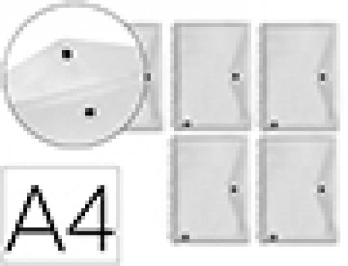 Bolsa porta documentos liderpapel multiperfurada din a4 packde 5 incolor transparente , Liderpapel , 33841 , 4710581366643